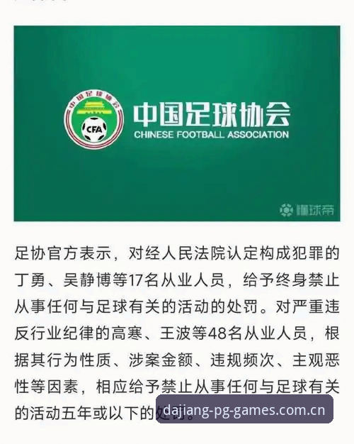 中国足协第三批禁足名单深度评测：大江体育PG平台见证足坛反腐风暴